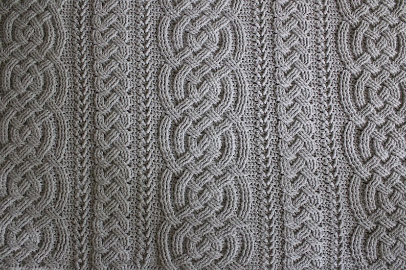 Irish Lullaby Cable Blanket Crochet Pattern