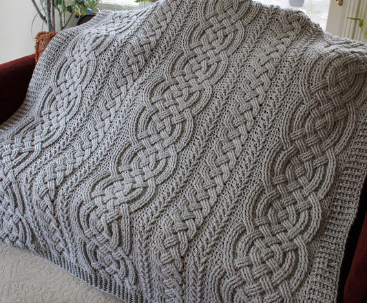 Irish Lullaby Cable Blanket Crochet Pattern