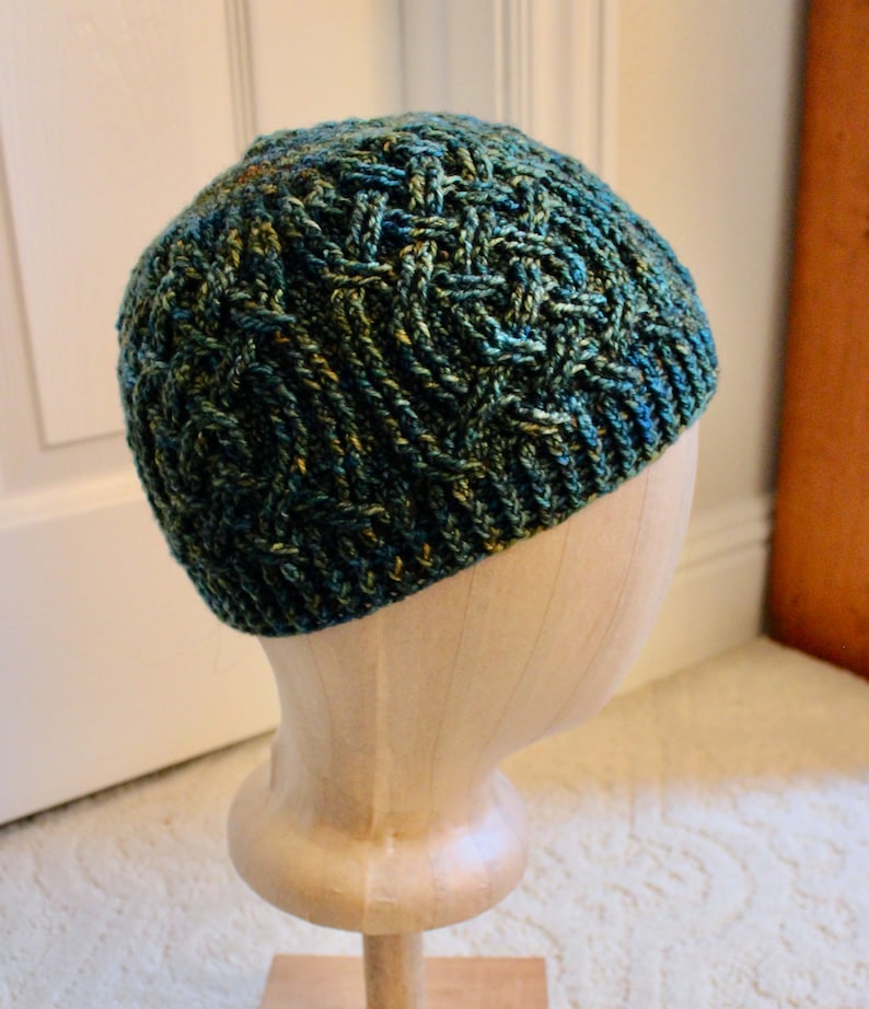 Aberdeen Castle Braided Cable Scarf Hat Crochet Pattern for Men and Women