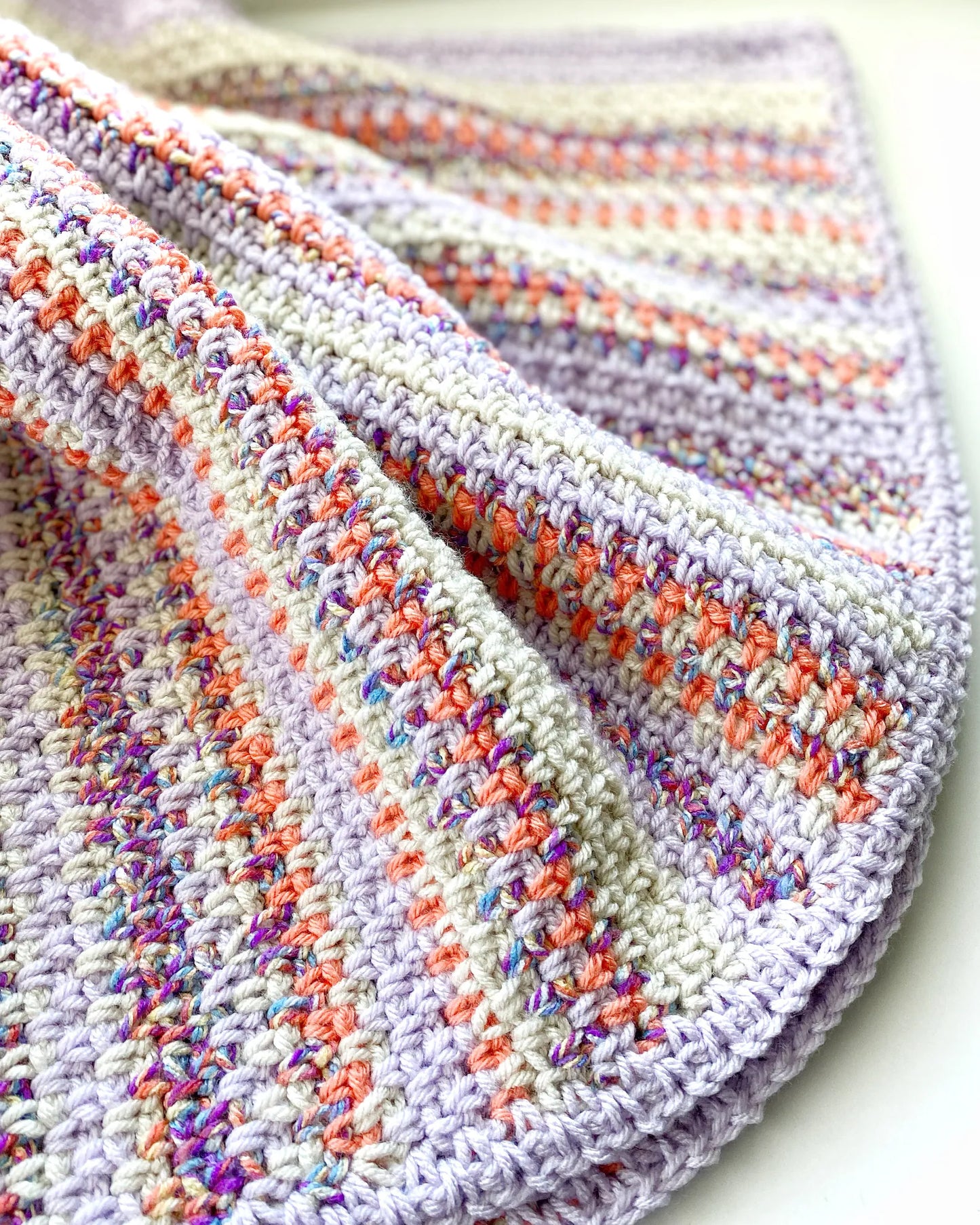 Marble Moss Stitch Blanket Pattern