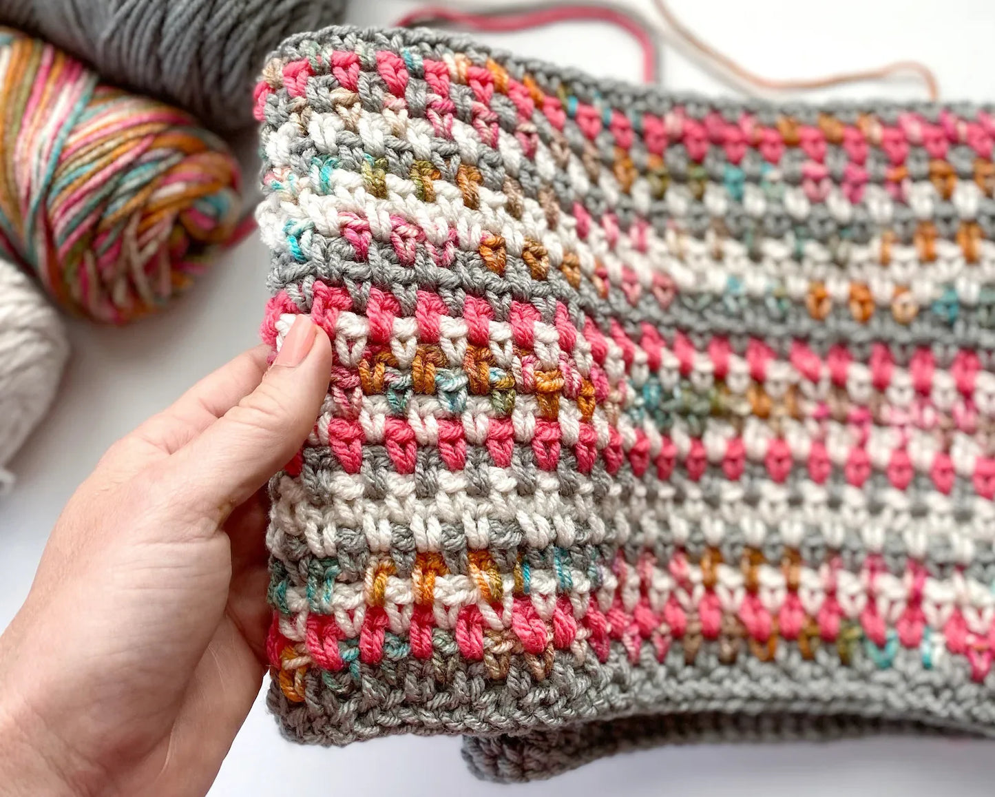 Marble Moss Stitch Blanket Pattern