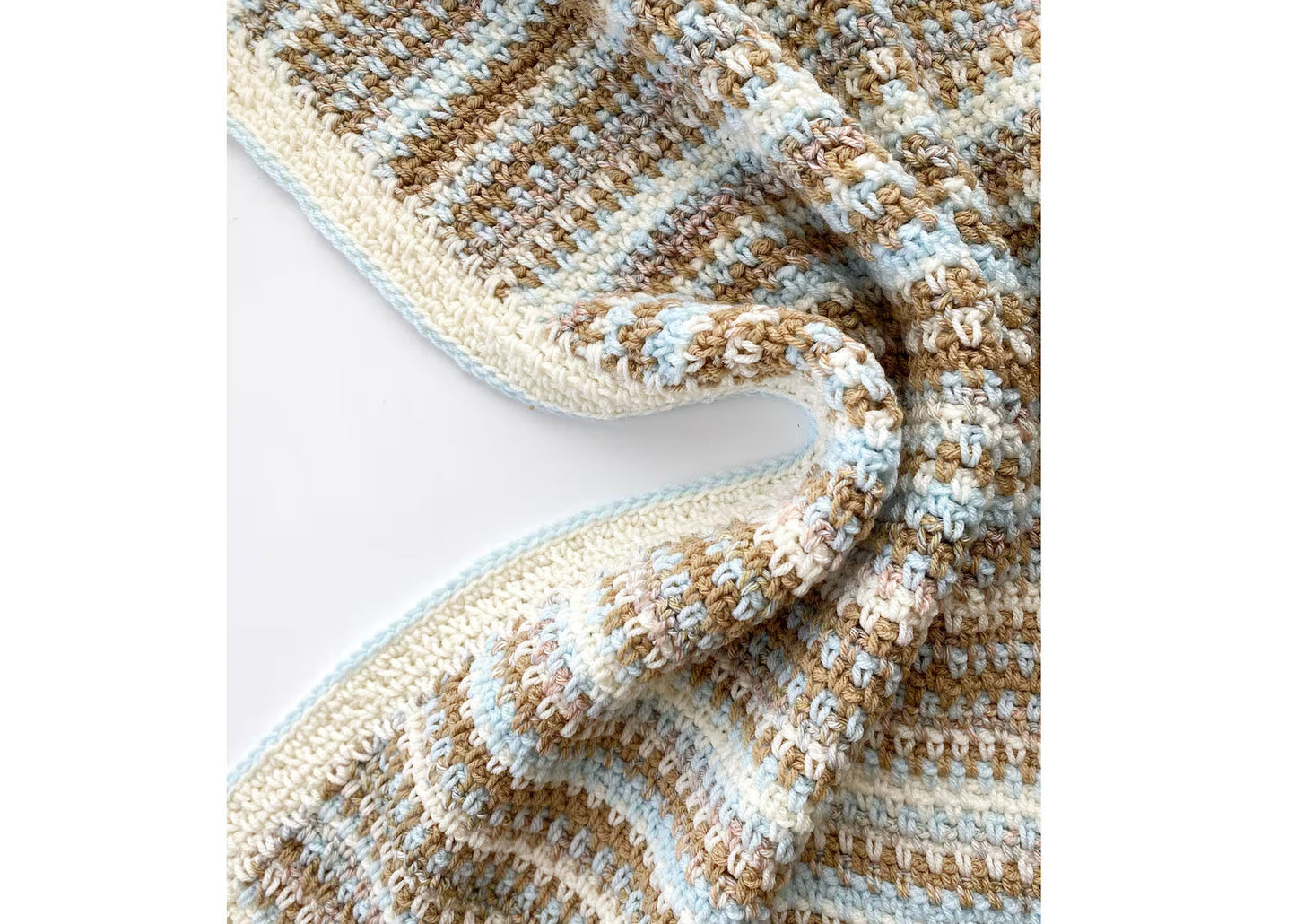 Marble Moss Stitch Blanket Pattern