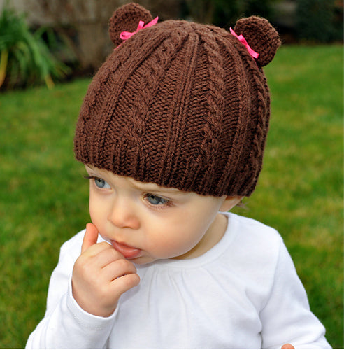 Cabled Teddy Hat Knitting Pattern