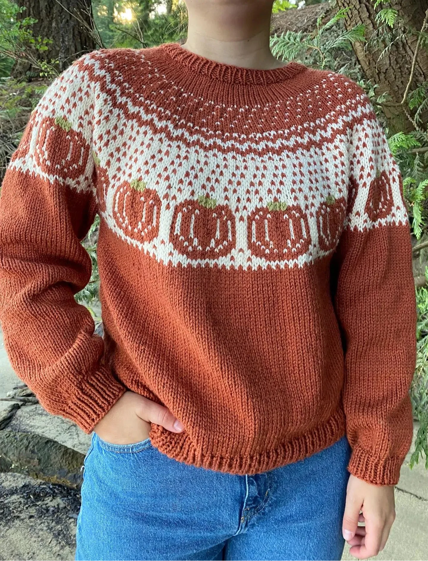 Pumpkins Sweater Knitting Pattern