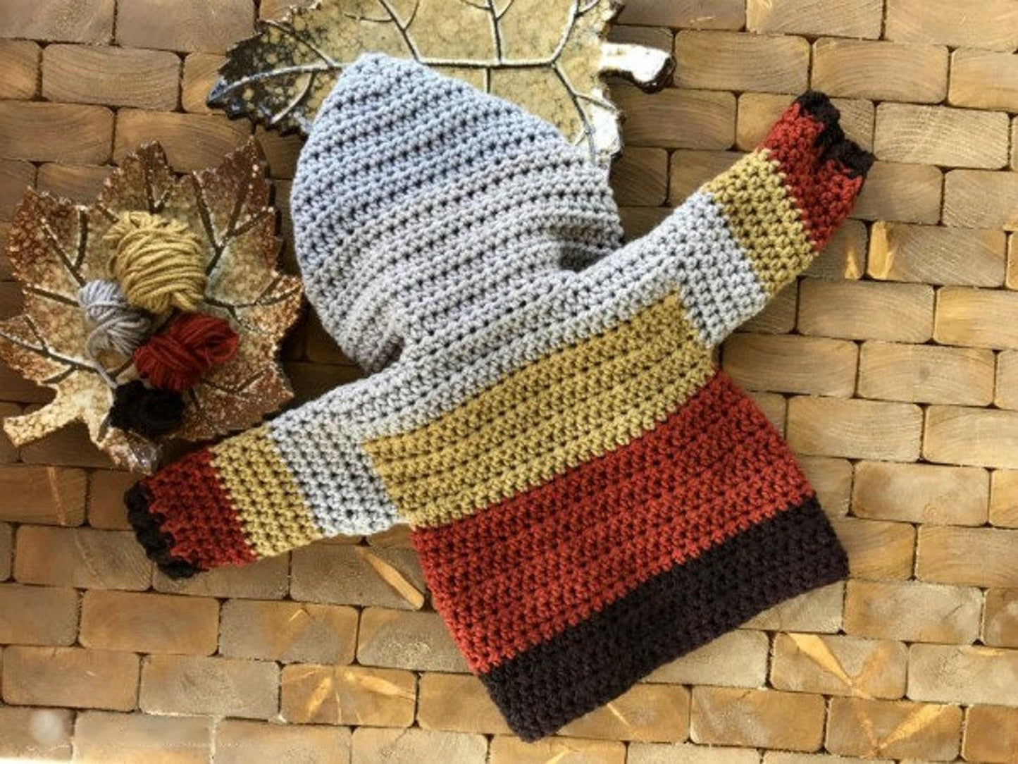 Child Hooded Cardigan Crochet Pattern