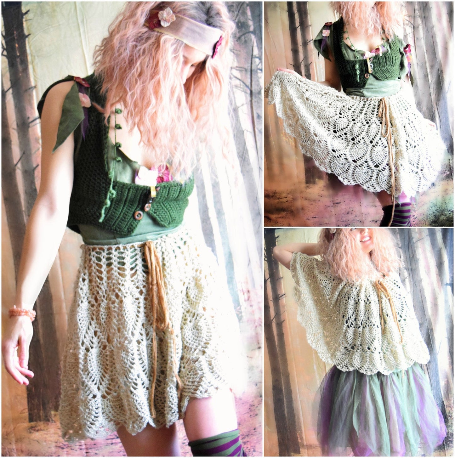 Convertible Pineapple Shawl Crochet Pattern