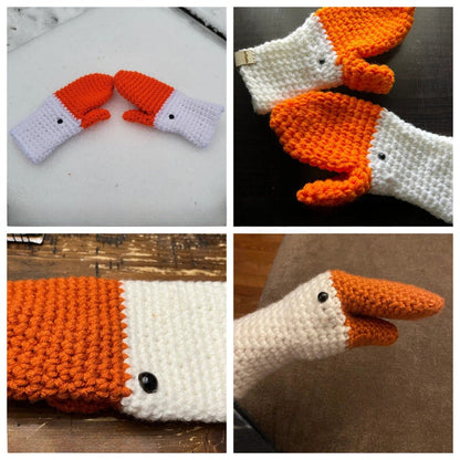 Goose Mittens Crochet Pattern