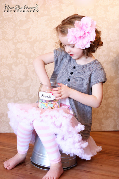 Short Sleeve Buttoned Sweater Knitting Pattern