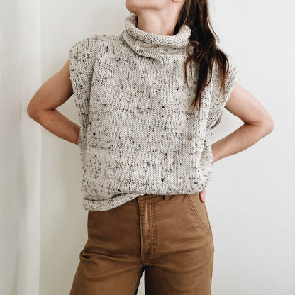 The Miller Lightweight Sleeveless Roll Neck Knitting Pattern