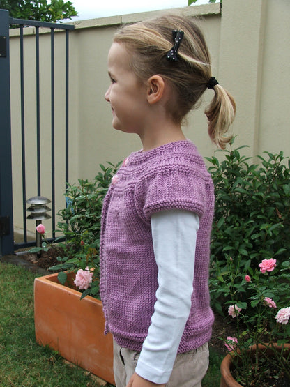 Short Sleeve Buttoned Sweater Knitting Pattern