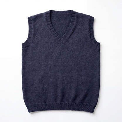 V-Neck Slipover Vest Knitting Pattern