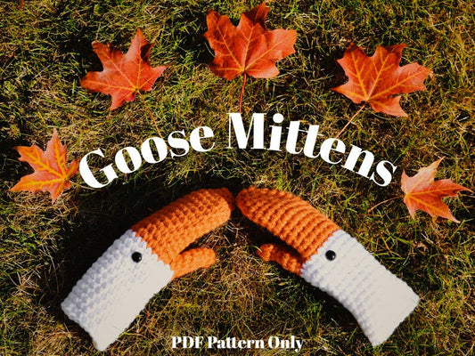 Goose Mittens Crochet Pattern