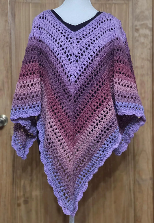 Celeste 4-Point Poncho Crochet Pattern
