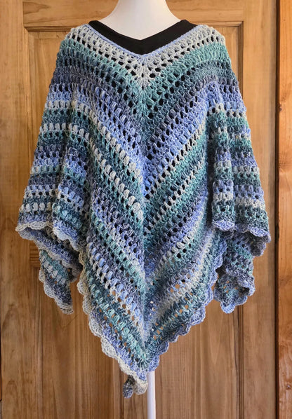 Celeste 4-Point Poncho Crochet Pattern