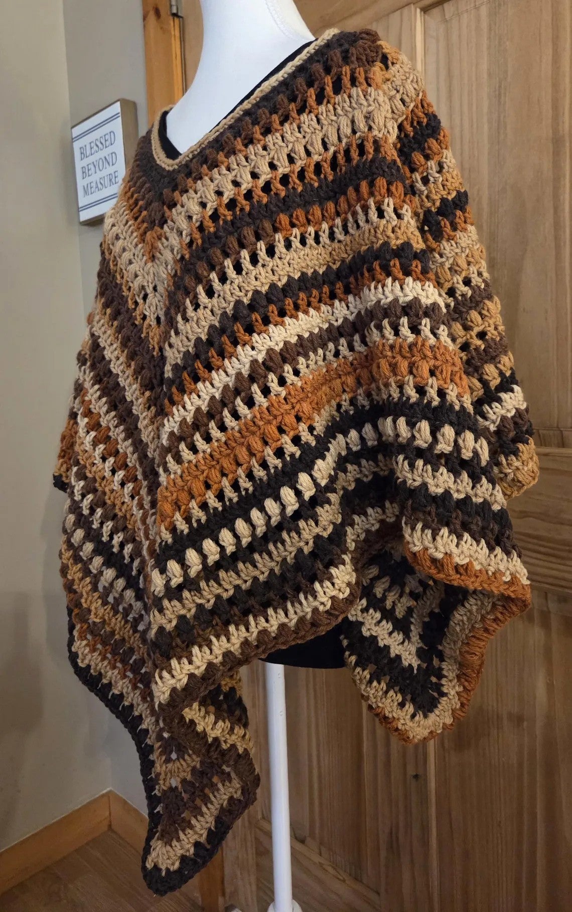 Celeste 4-Point Poncho Crochet Pattern