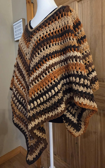 Celeste 4-Point Poncho Crochet Pattern