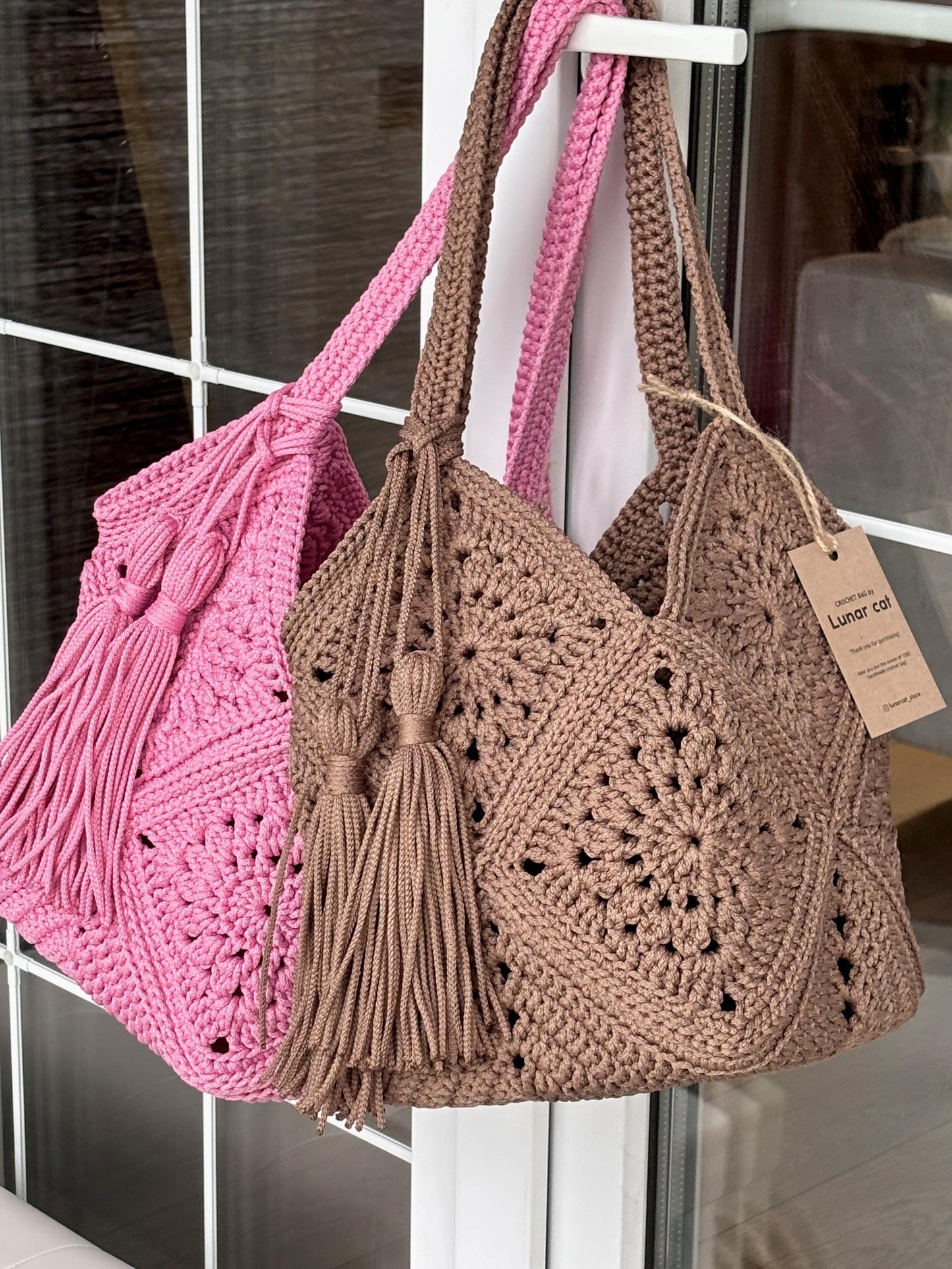 Granny Square Market Bag Crochet Pattern