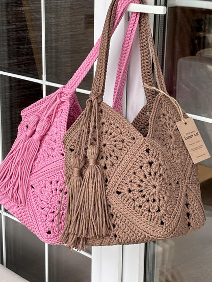 Granny Square Market Bag Crochet Pattern