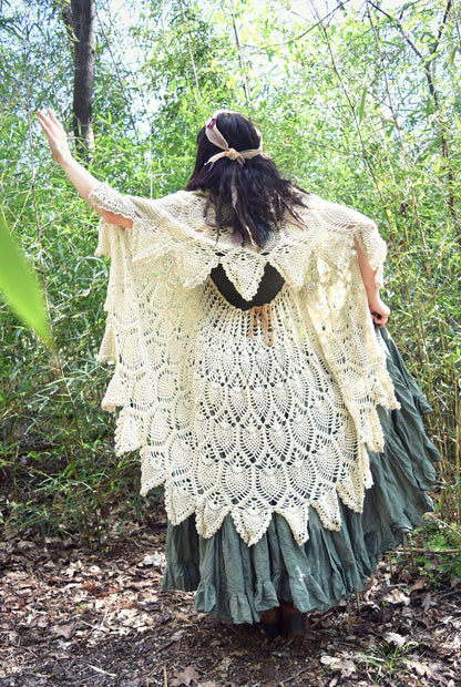 Convertible Pineapple Shawl Crochet Pattern