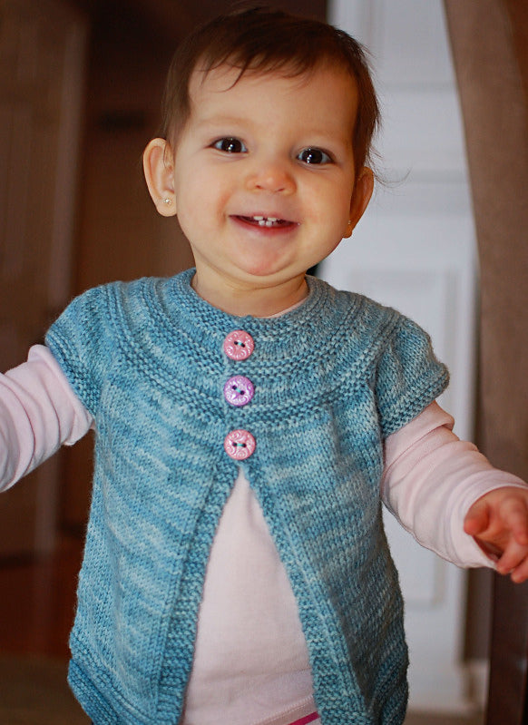 Short Sleeve Buttoned Sweater Knitting Pattern