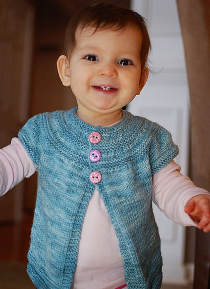 Short Sleeve Buttoned Sweater Knitting Pattern
