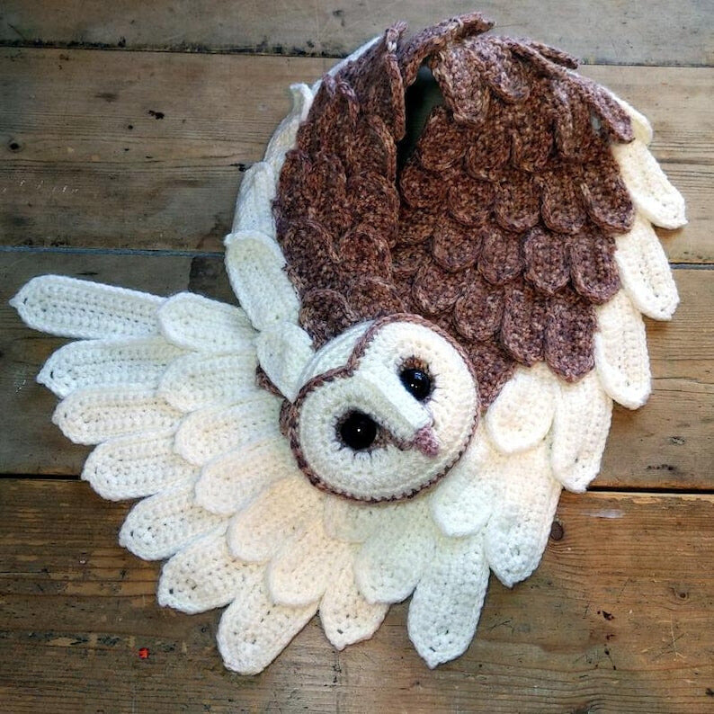 Barn Owl Wrap Crochet Pattern