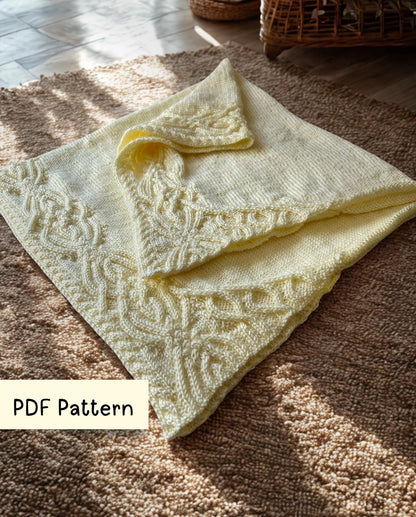 Fairytale Baby Cable Blanket Knitting Pattern