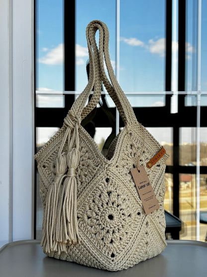 Granny Square Market Bag Crochet Pattern