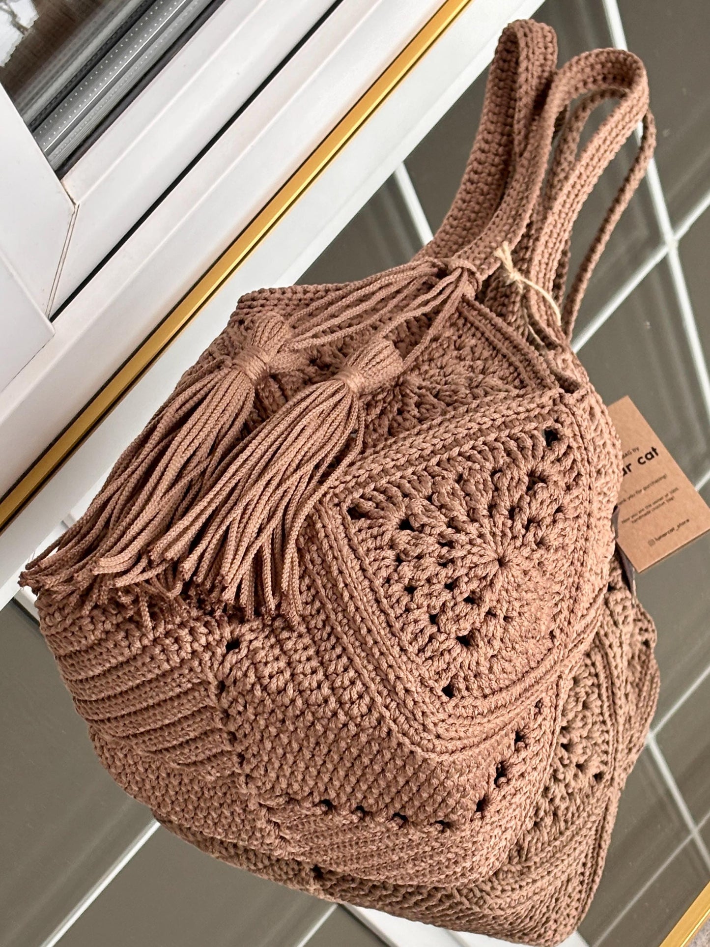 Granny Square Market Bag Crochet Pattern