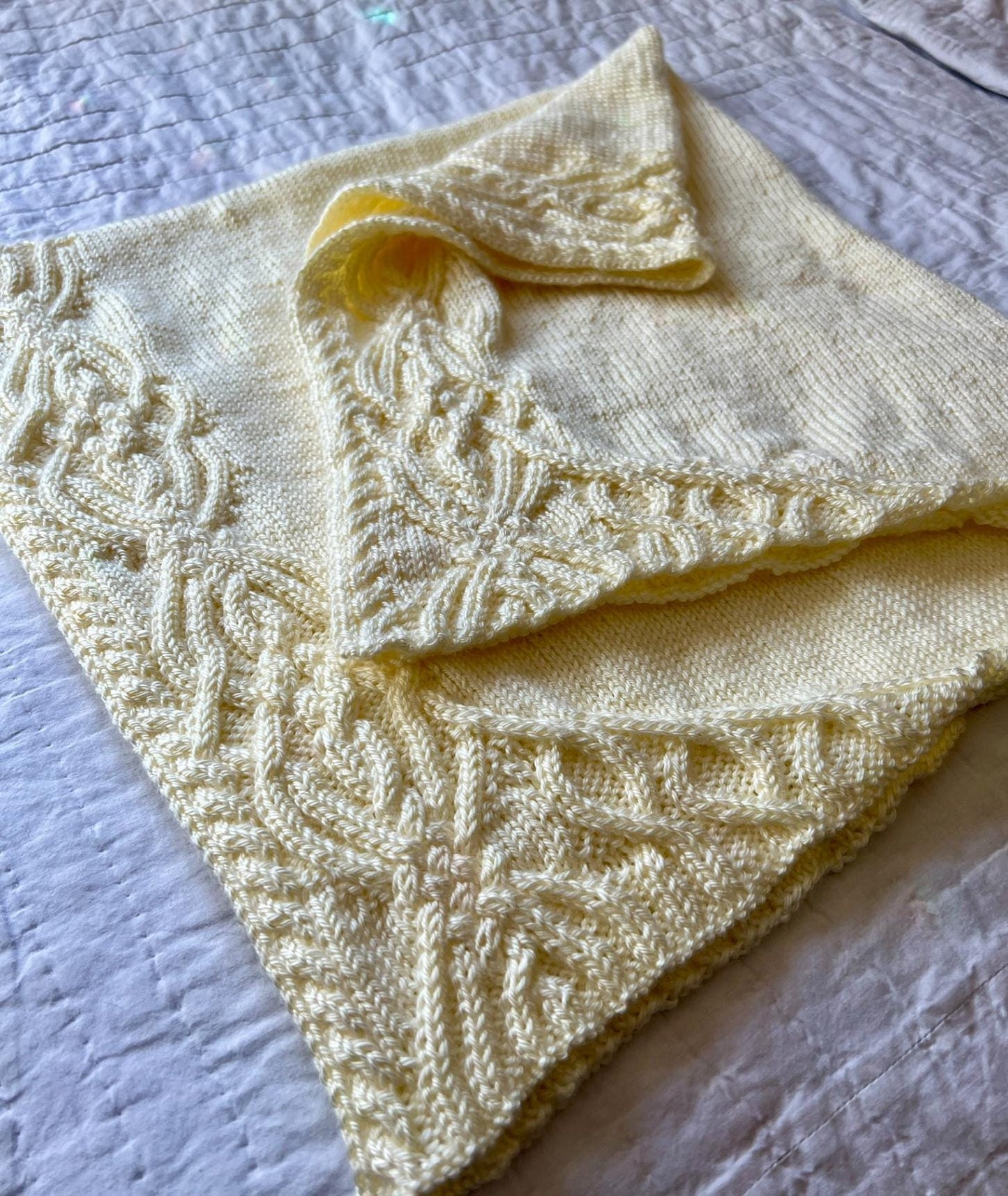 Fairytale Baby Cable Blanket Knitting Pattern