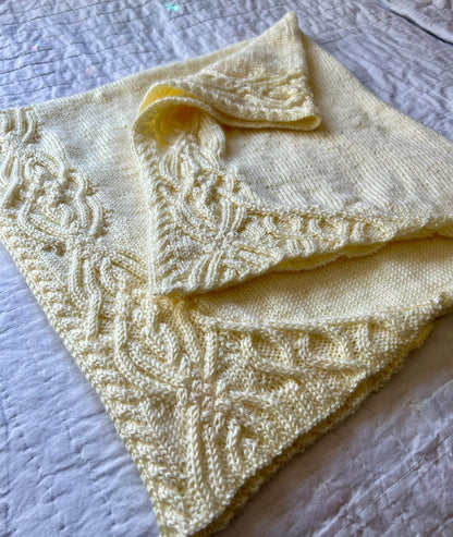 Fairytale Baby Cable Blanket Knitting Pattern