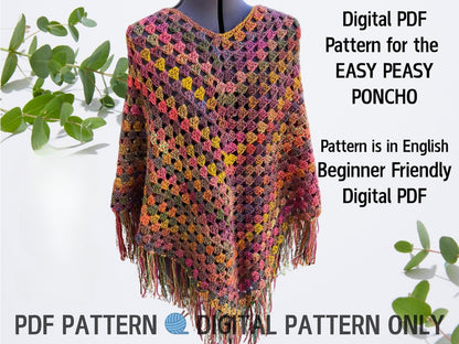 The Easy Peasy Poncho Crochet Pattern