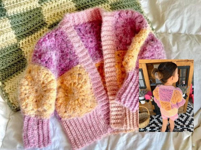 Granny Square Cardigan Crochet Pattern