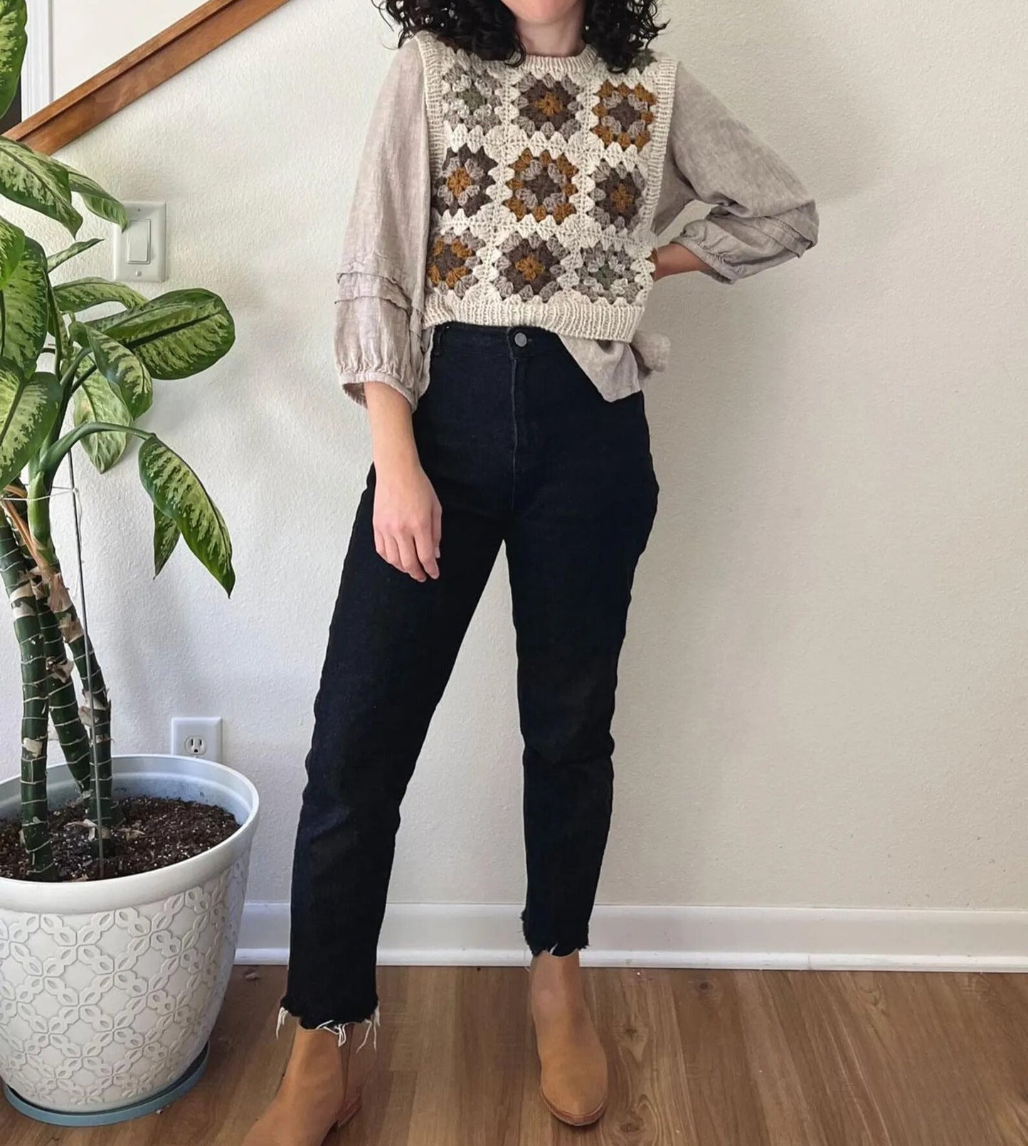 Agnes Sweater Vest Crochet and Knitting Pattern