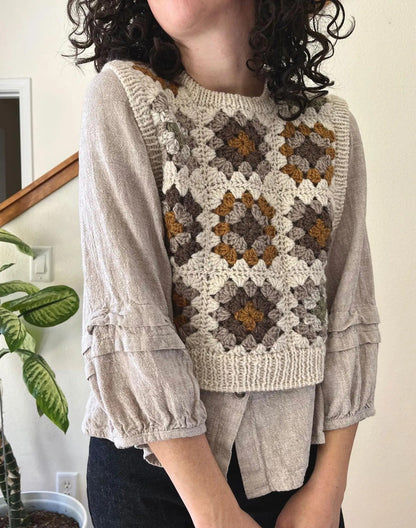 Agnes Sweater Vest Crochet and Knitting Pattern