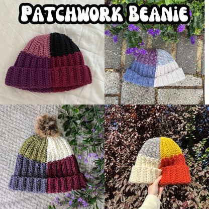 Patchwork Beanie Crochet Pattern
