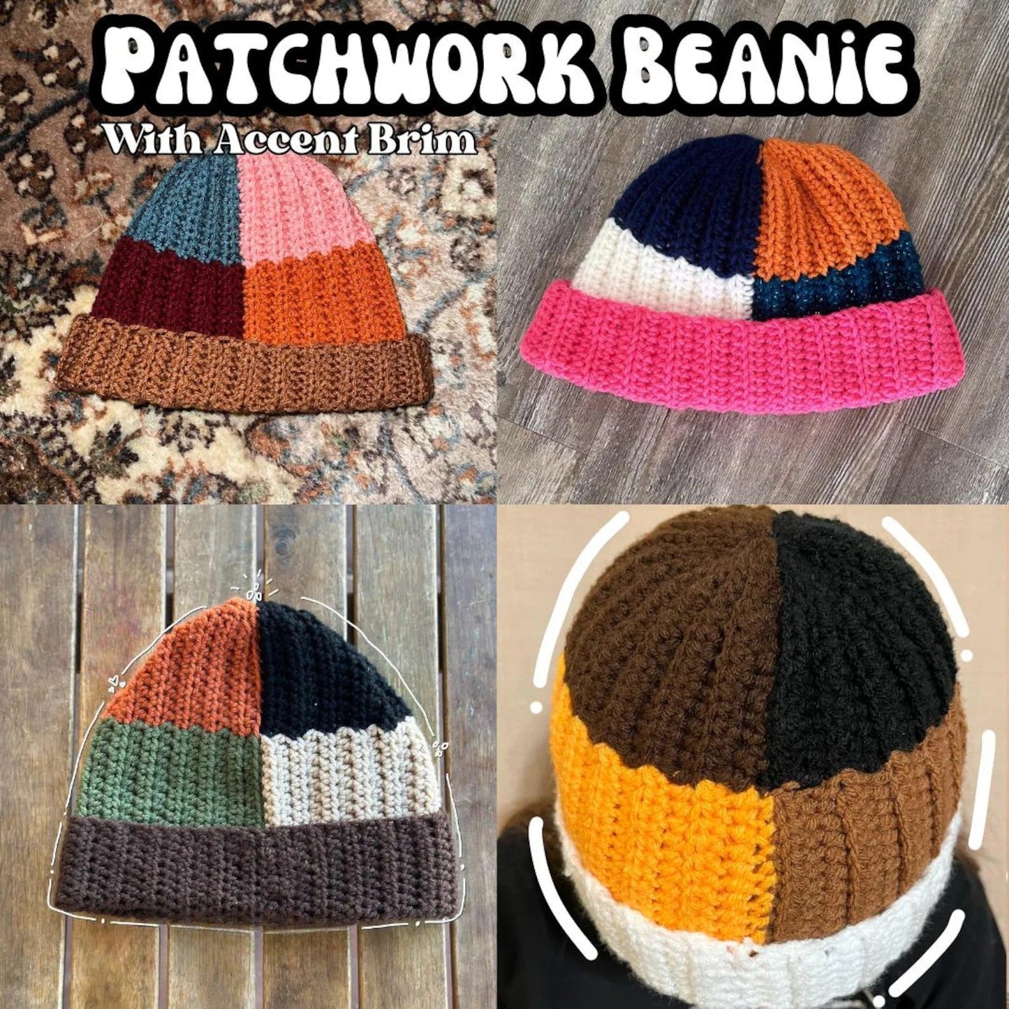 Patchwork Beanie Crochet Pattern