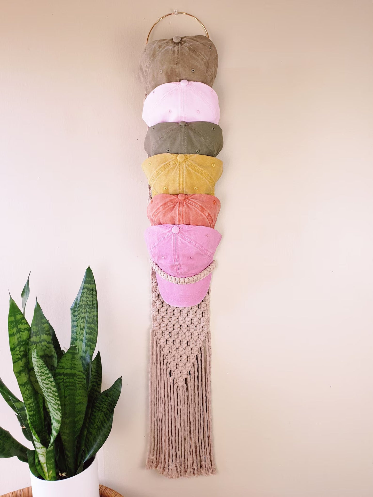 Macrame Baseball Cap Hanger Pattern