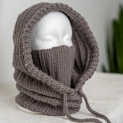 Hooded Balaclava Neck Warmer Crochet Pattern