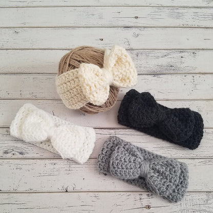Bow Ear Warmer Crochet Pattern