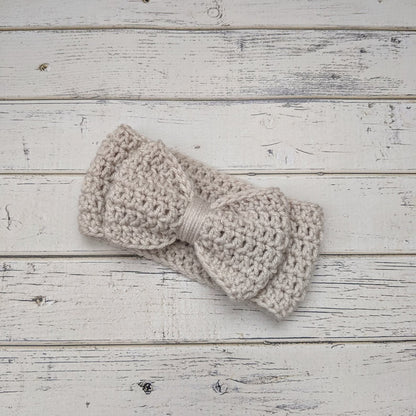Bow Ear Warmer Crochet Pattern