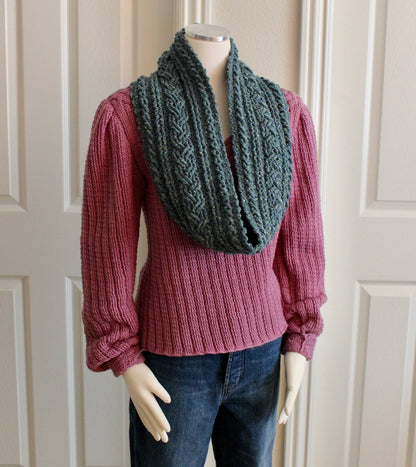 Bulky Celtic Cable Cowl Crochet Pattern