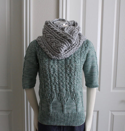Bulky Celtic Cable Cowl Crochet Pattern