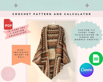 Cocoon Cardigan Crochet Pattern