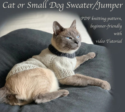 Cat or Small Dog Sweater Knitting Pattern