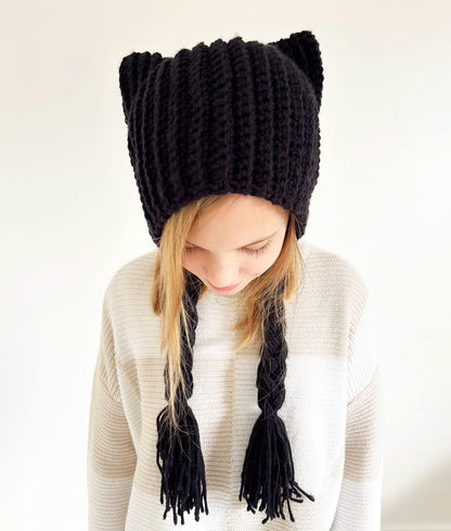 Cat Ear Hat Crochet Pattern
