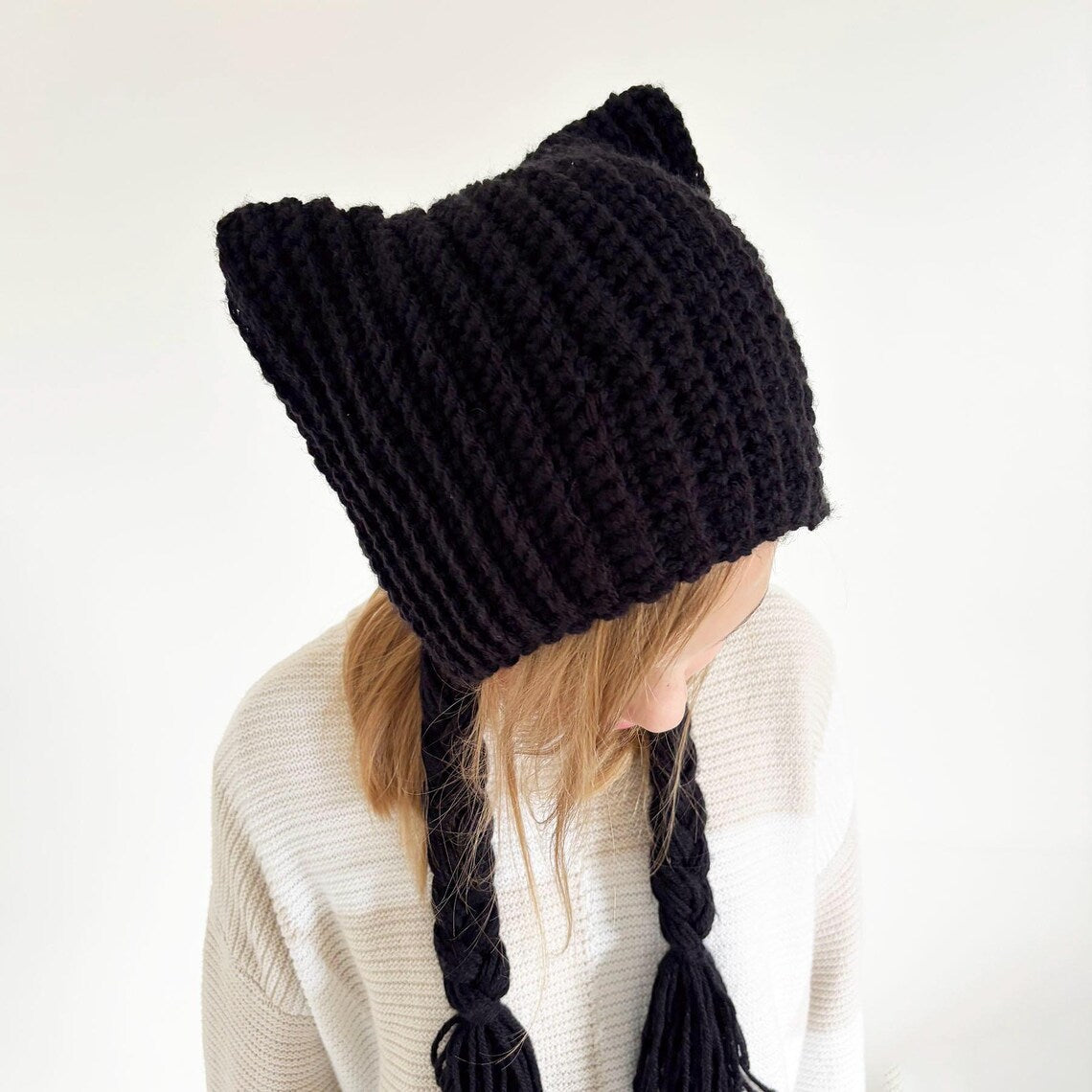 Cat Ear Hat Crochet Pattern