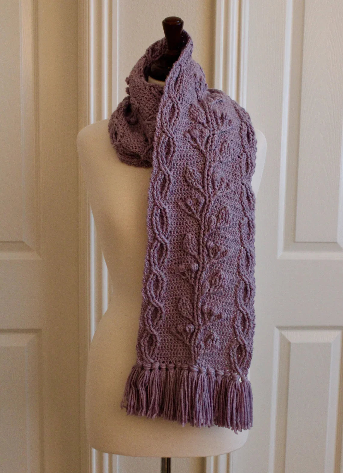 Celtic Garden Braided Cable Scarf Crochet Pattern