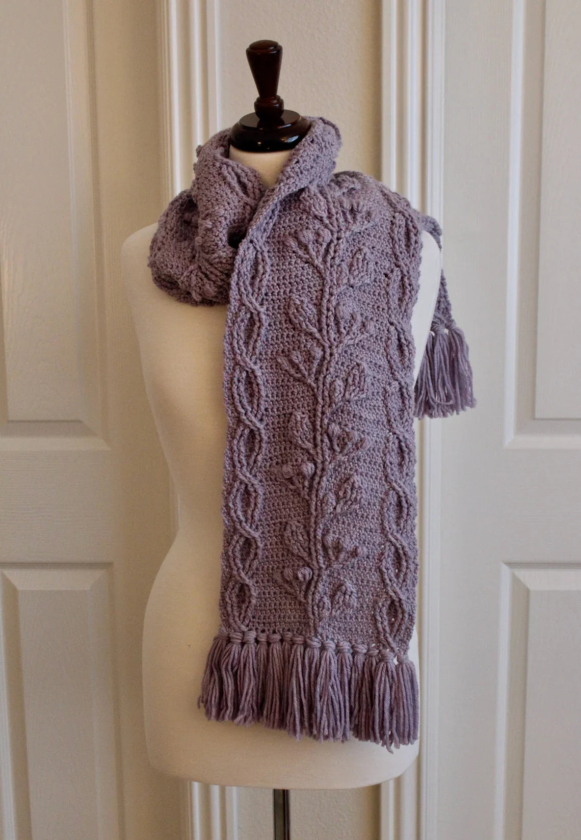 Celtic Garden Braided Cable Scarf Crochet Pattern