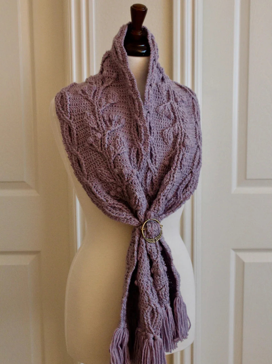 Celtic Garden Braided Cable Scarf Crochet Pattern